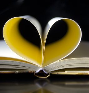 Book with heart shaped pages